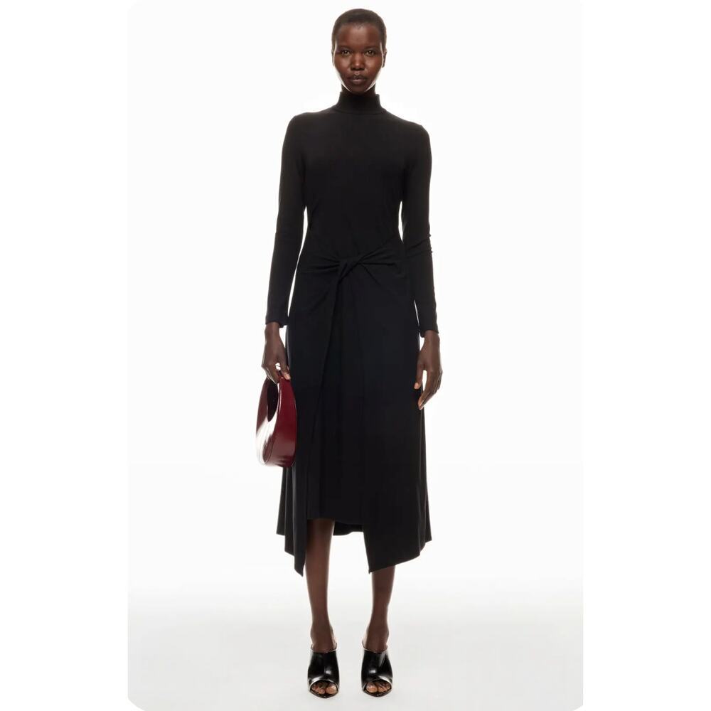 Rosetta Getty Collective Apron Waist Knit Dress in Black Size M